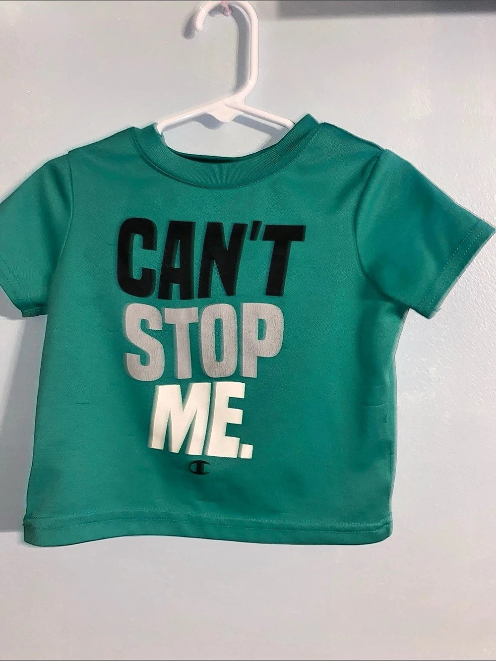 Champion Toddler "Can't Stop Me" Graphic Tee Green Baby 18M